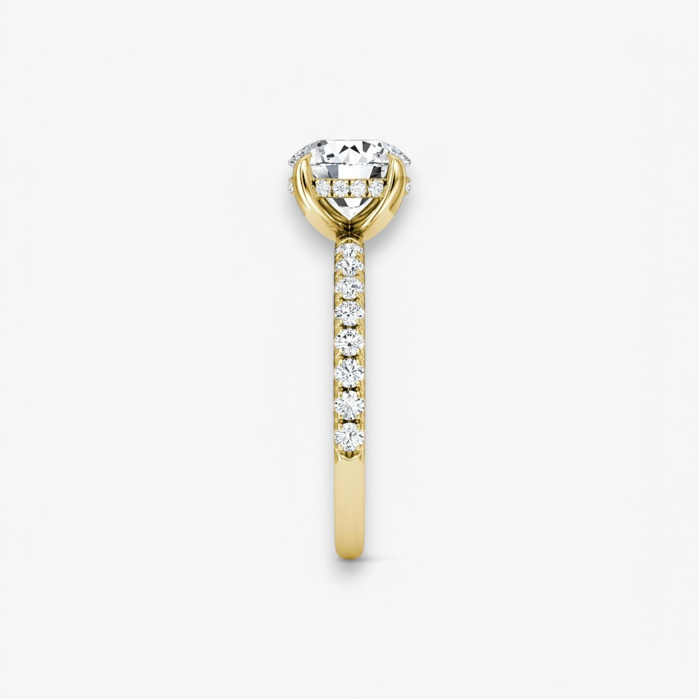 AMOUR (Rund Gelbgold mit Pave LABGROWN)