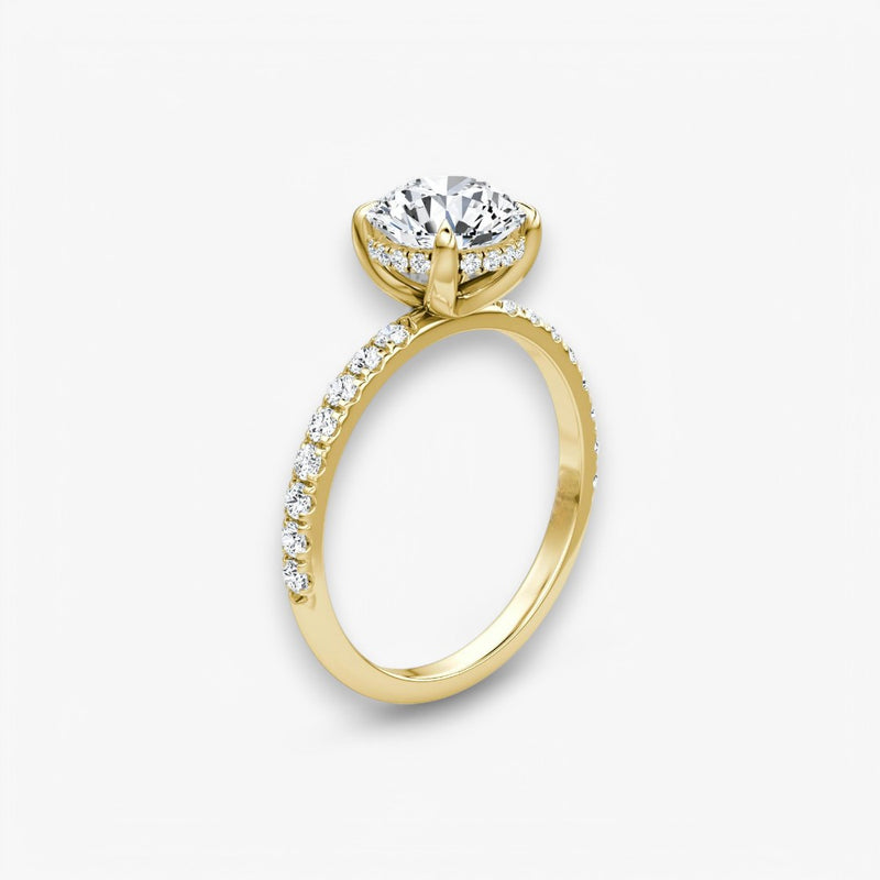 AMOUR (Round Yellow Gold with Pave LABGROWN)