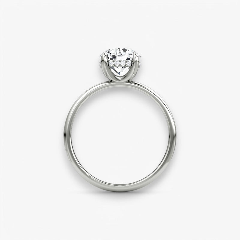 AMOUR (Rund natürlicher Diamant Platin ohne Pave)