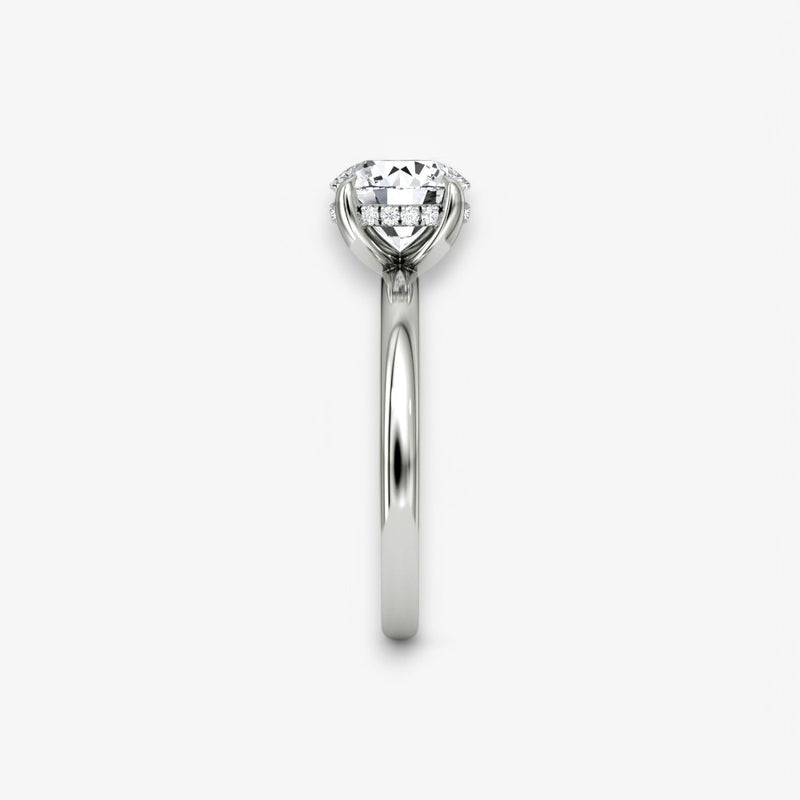 AMOUR (Rund natürlicher Diamant Platin ohne Pave)
