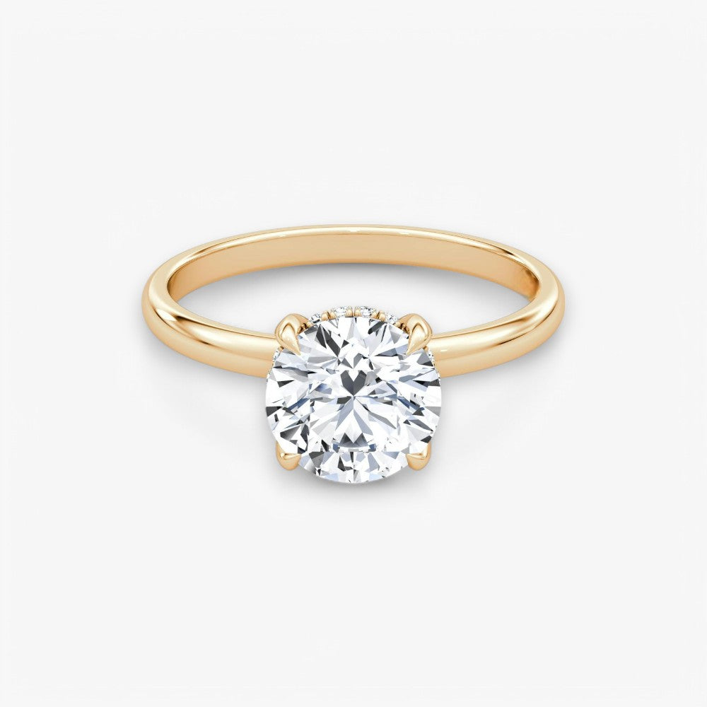 AMOUR (Rund natürlicher Diamant Rosegold ohne Pave)