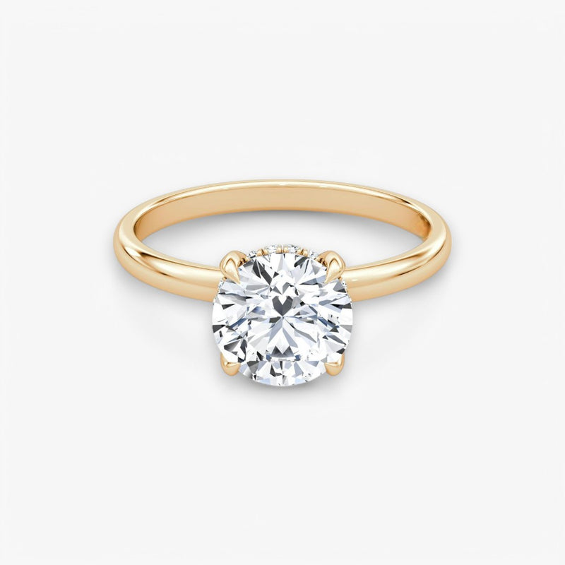 AMOUR (Rund natürlicher Diamant Rosegold ohne Pave)