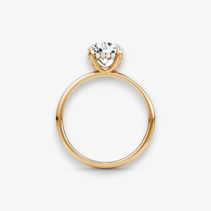 AMOUR (Rund natürlicher Diamant Rosegold ohne Pave)