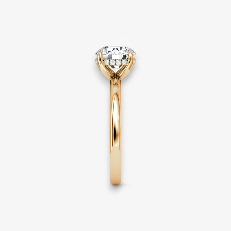 AMOUR (Rund natürlicher Diamant Rosegold ohne Pave)