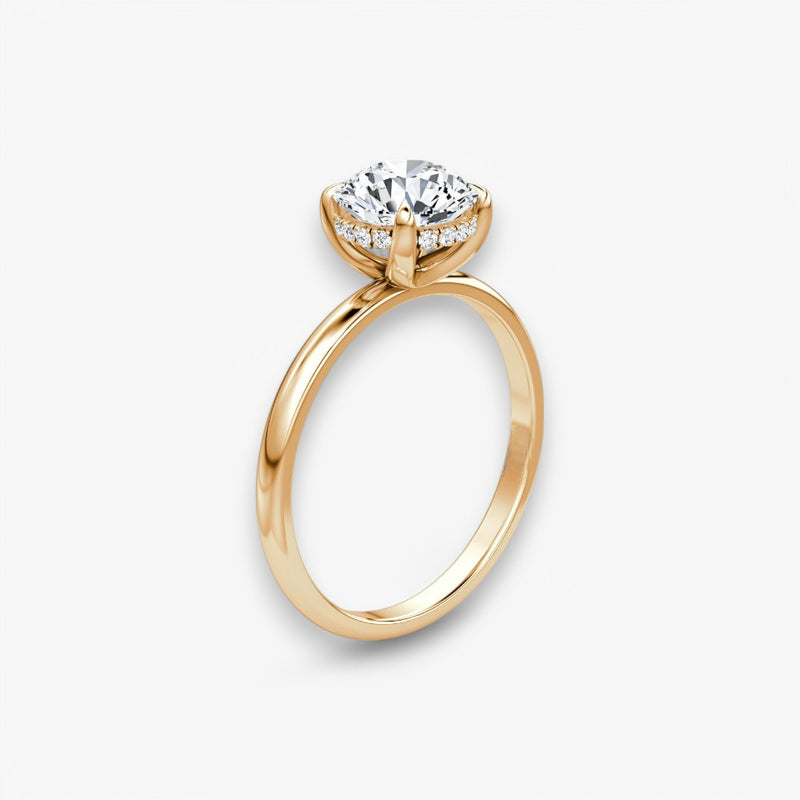 AMOUR (Rund natürlicher Diamant Rosegold ohne Pave)