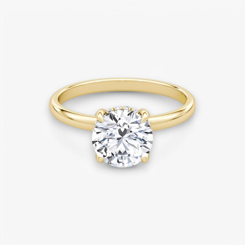 AMOUR (Round Yellow Gold without Pave LABGROWN)