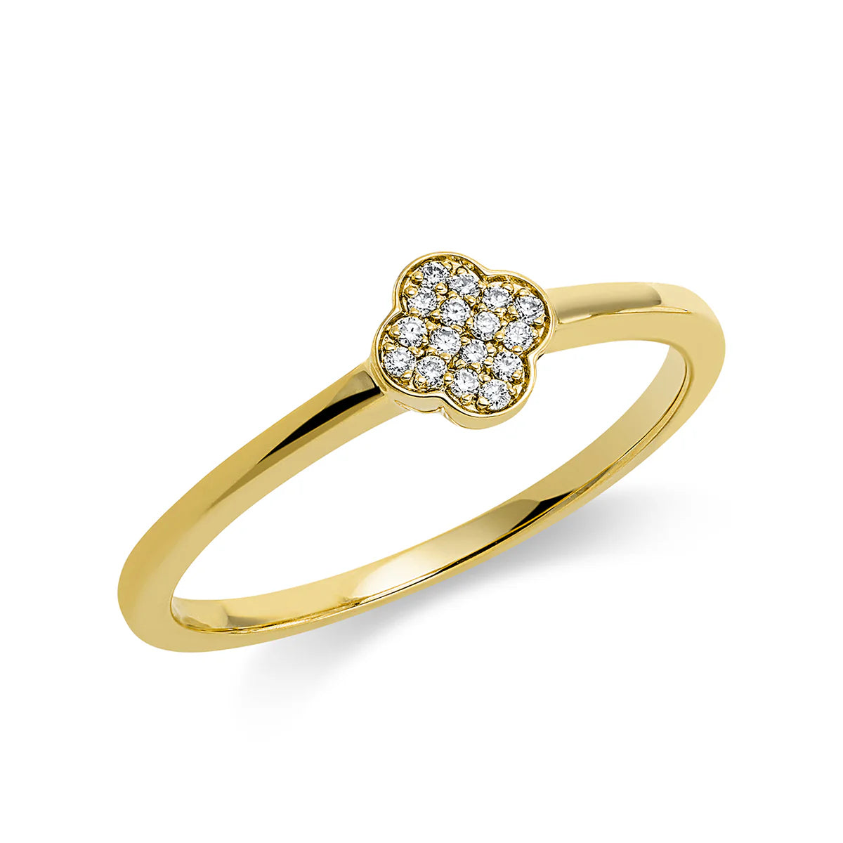 Pavé Ring Gelbgold - 1CD21
