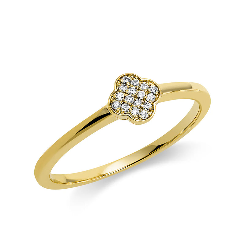 Pavé Ring Gelbgold - 1CD21