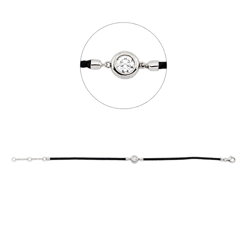 Armband AURA Noir in Weißgold – Produktansicht | NÓIR Diamonds