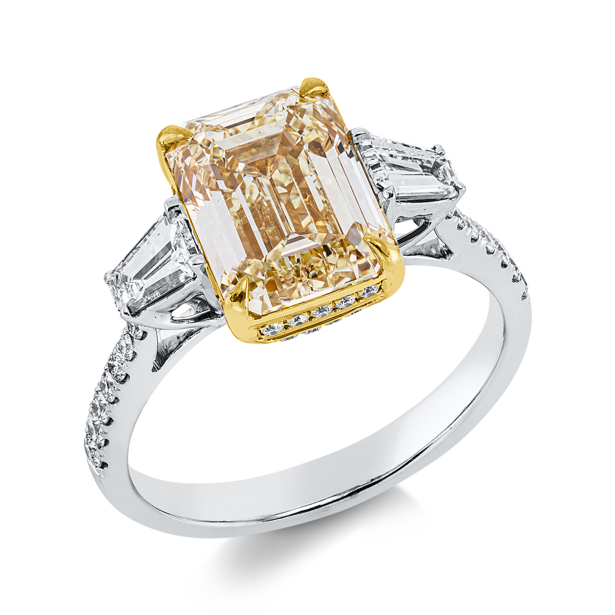 Ring 4er-Krappe 18 kt WG+GG, GIA 2211325407