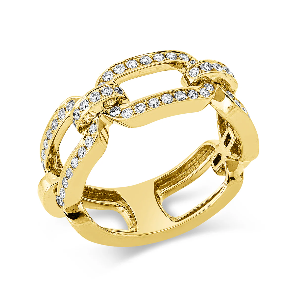 Mehrfachsteinbesatz Ring Gelbgold - 1JW05
