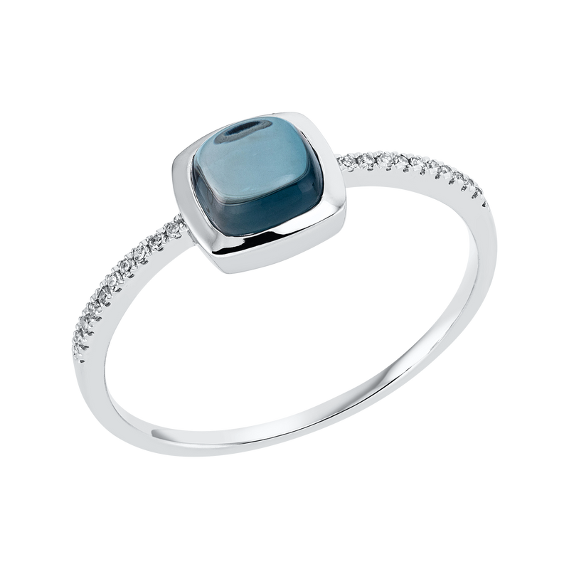 Ring 18 kt WG cushion
