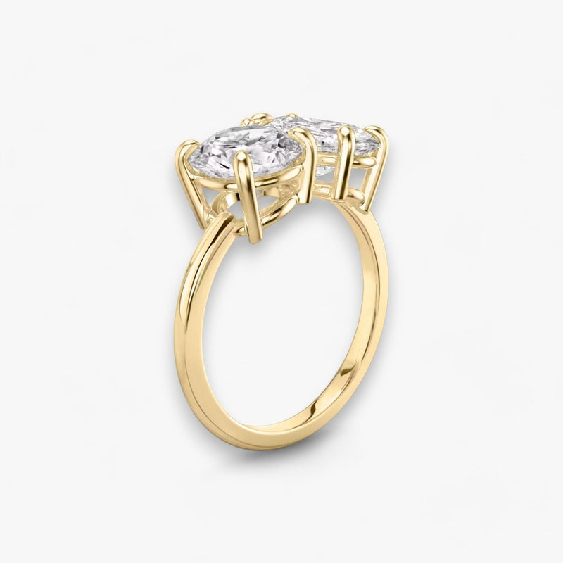 CHARM (Round + Oval Yellow Gold without Pavé LABGROWN)