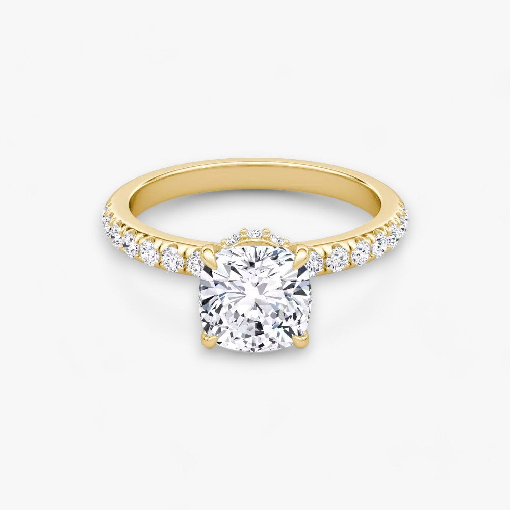 JOIE (Cushion Gelbgold mit Pave LABGROWN)