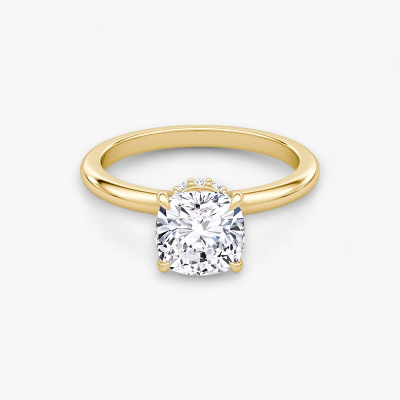 JOIE (Cushion natürlicher Diamant Gelbgold ohne Pave)