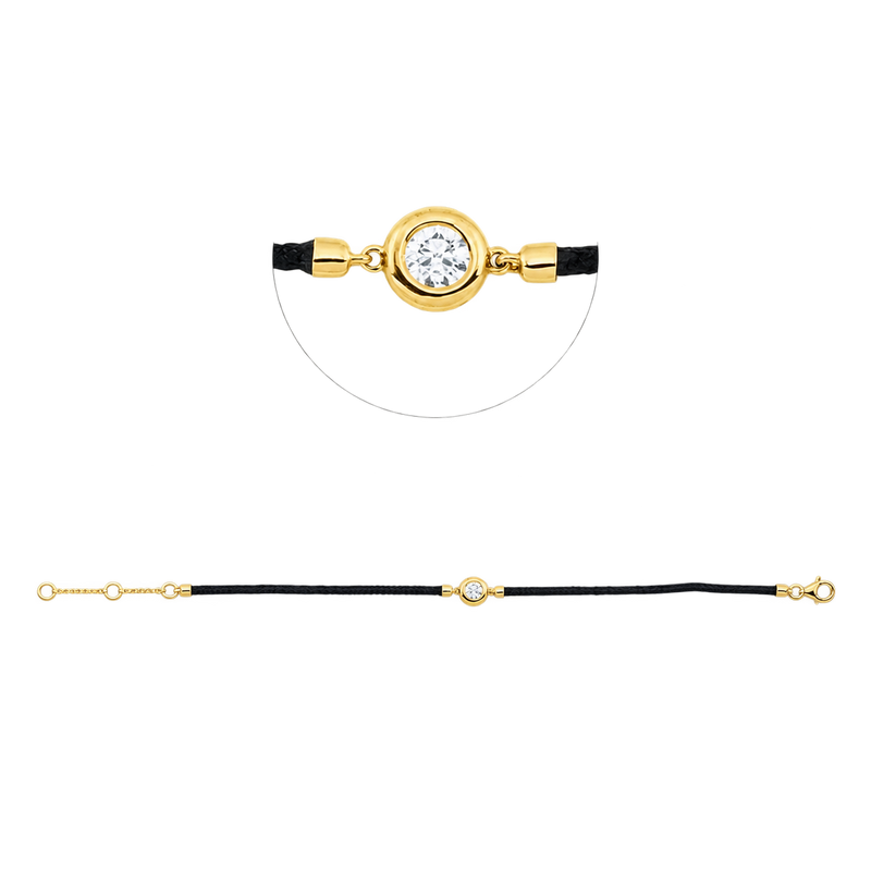 Armband AURA Noir in Gelbgold – Produktansicht | NÓIR Diamonds