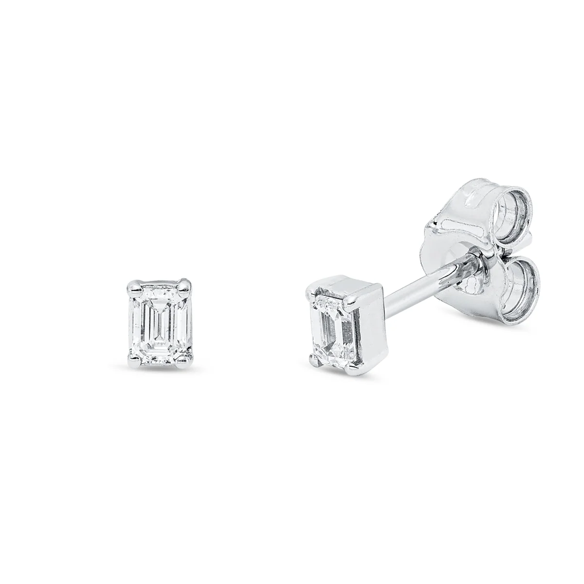 Baguette Ohrstecker Weissgold - 2Y285