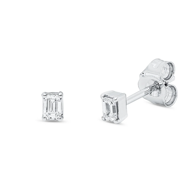 Baguette Ohrstecker Weissgold - 2Y285