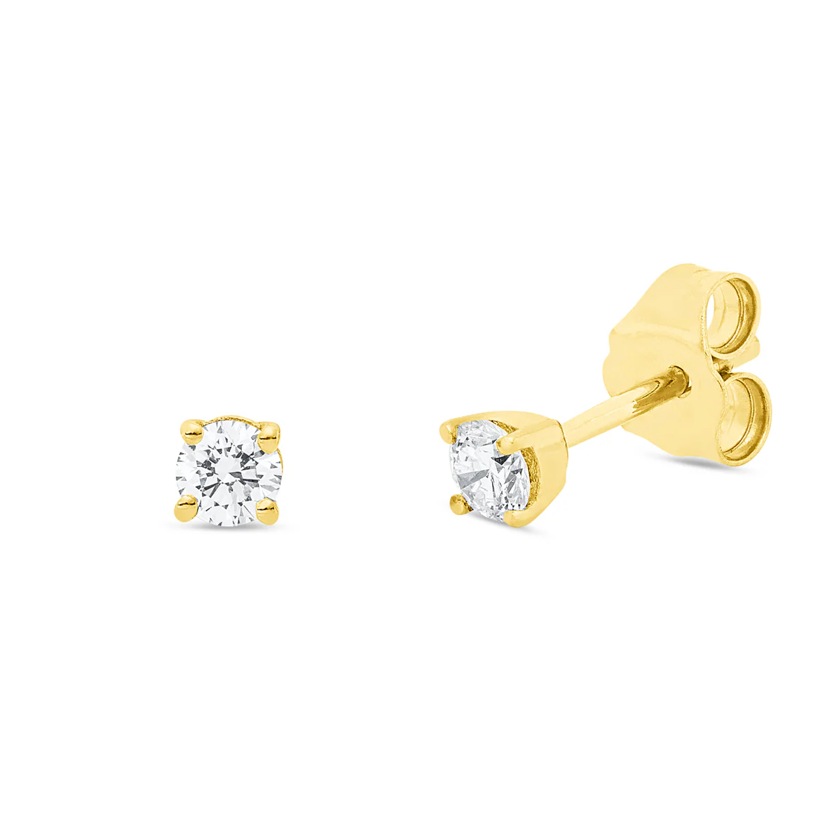Solitaire Ohrstecker Gelbgold - 2Y293
