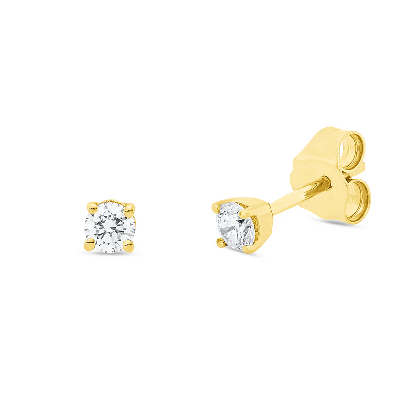 Solitaire Ohrstecker Gelbgold - 2Y293