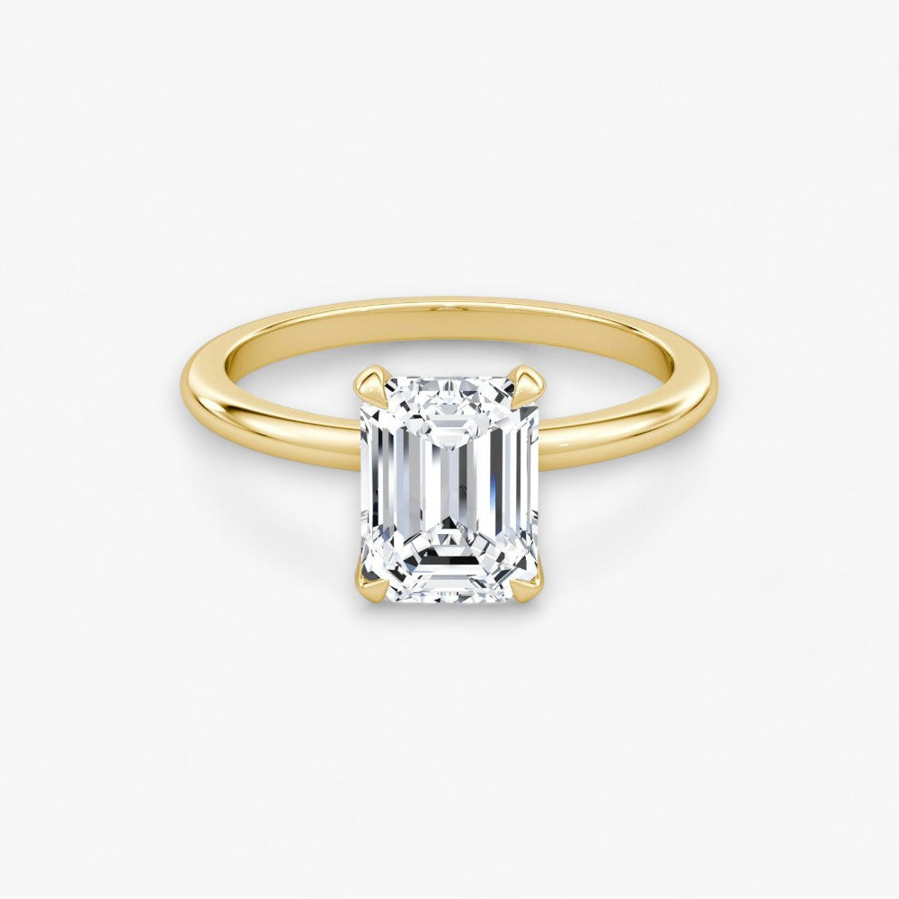 VITRA (Emerald natürlicher Diamant Gelbgold ohne Pave)