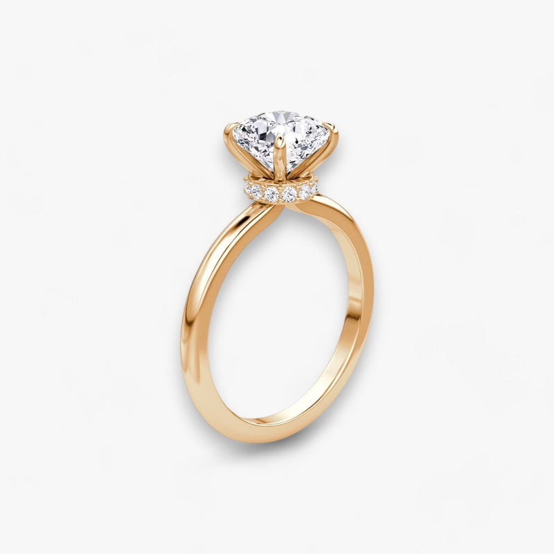 JOIE (Cushion natürlicher Diamant Rosegold ohne Pave)