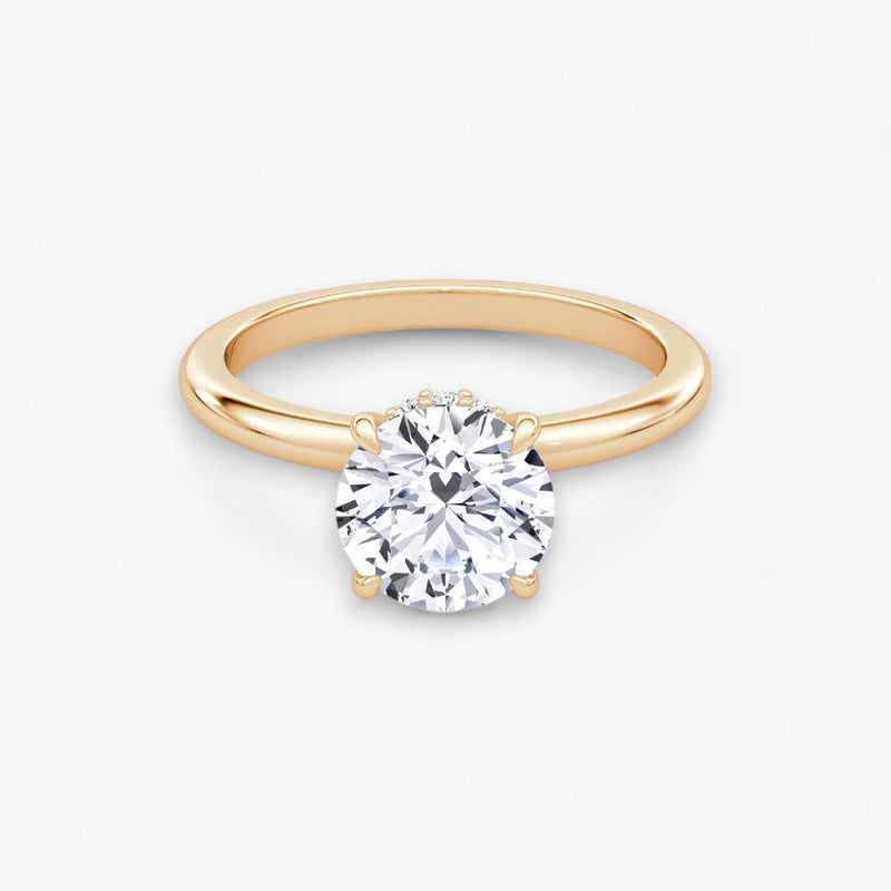 JOIE (Rund natürlicher Diamant Rosegold ohne Pave)
