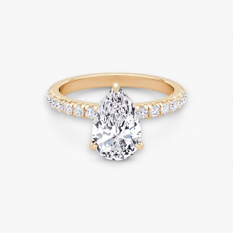 JOIE (Tropfen natürlicher Diamant Rosegold mit Pave)