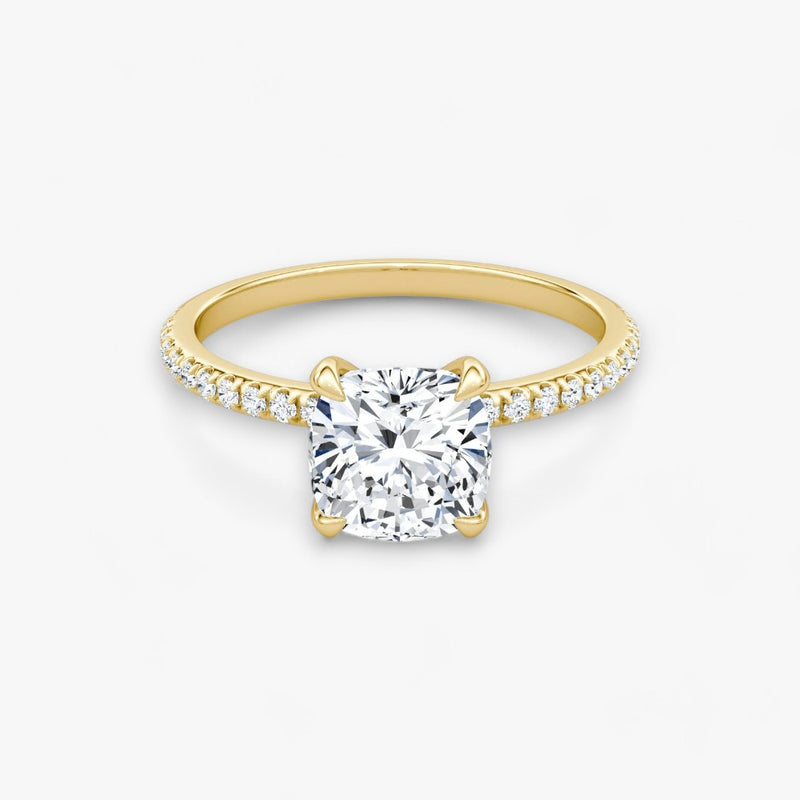 VITRA (Cushion Yellow Gold with Pave LABGROWN)