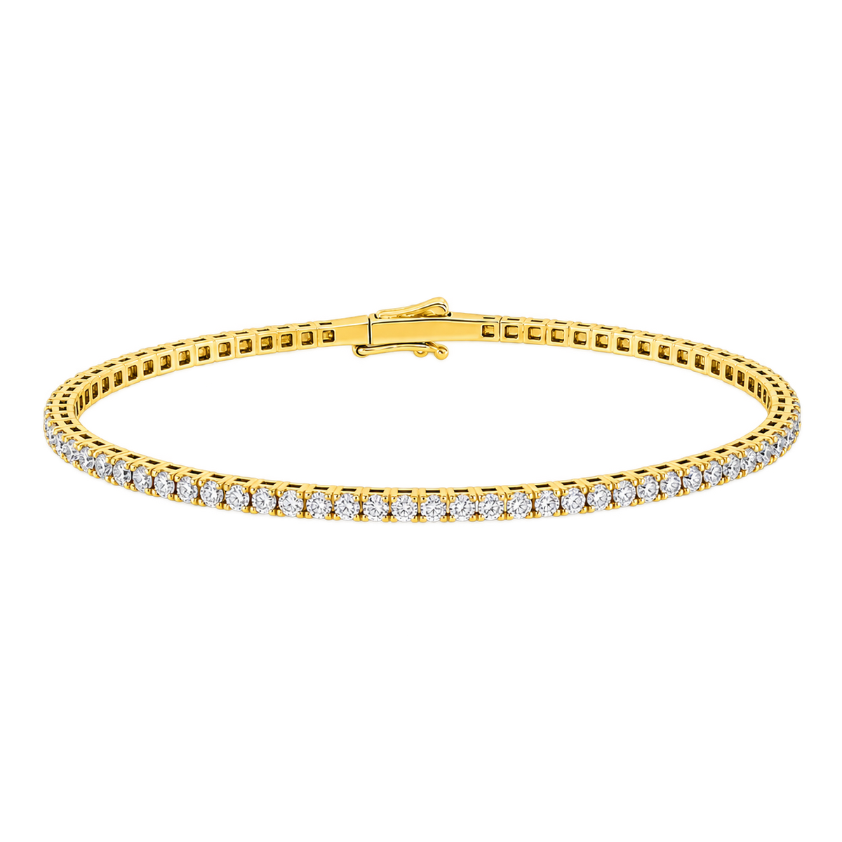 Armreif Tennisarmband RIVIÈRE in Gelbgold – Produktansicht | NÓIR Diamonds