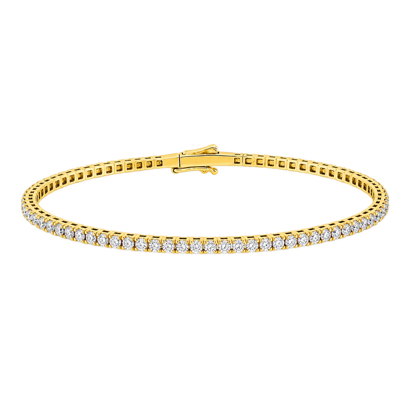 Armreif Tennisarmband RIVIÈRE in Gelbgold – Produktansicht | NÓIR Diamonds