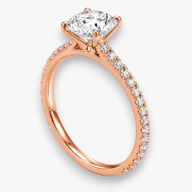 ÉCLAT (Rund Rosegold mit Pave LABGROWN)