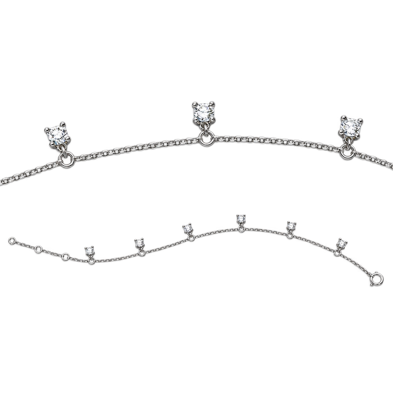 Diamantarmband Armband PLUIE in Weißgold – Produktansicht | NÓIR Diamonds
