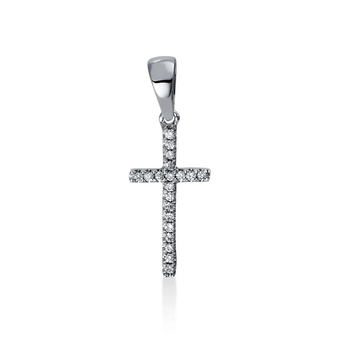 Kreuz Anhänger Weißgold - 3A935