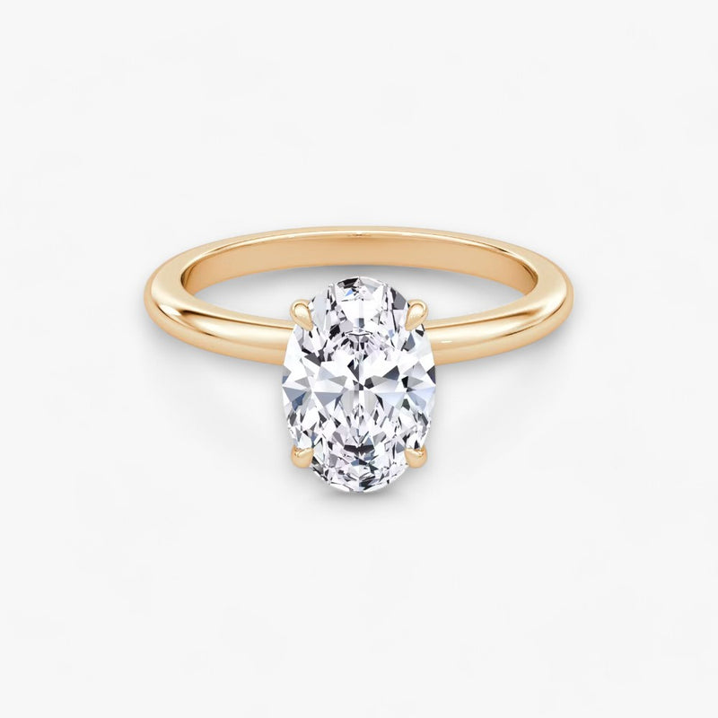 JOIE (Oval natürlicher Diamant Rosegold ohne Pave)