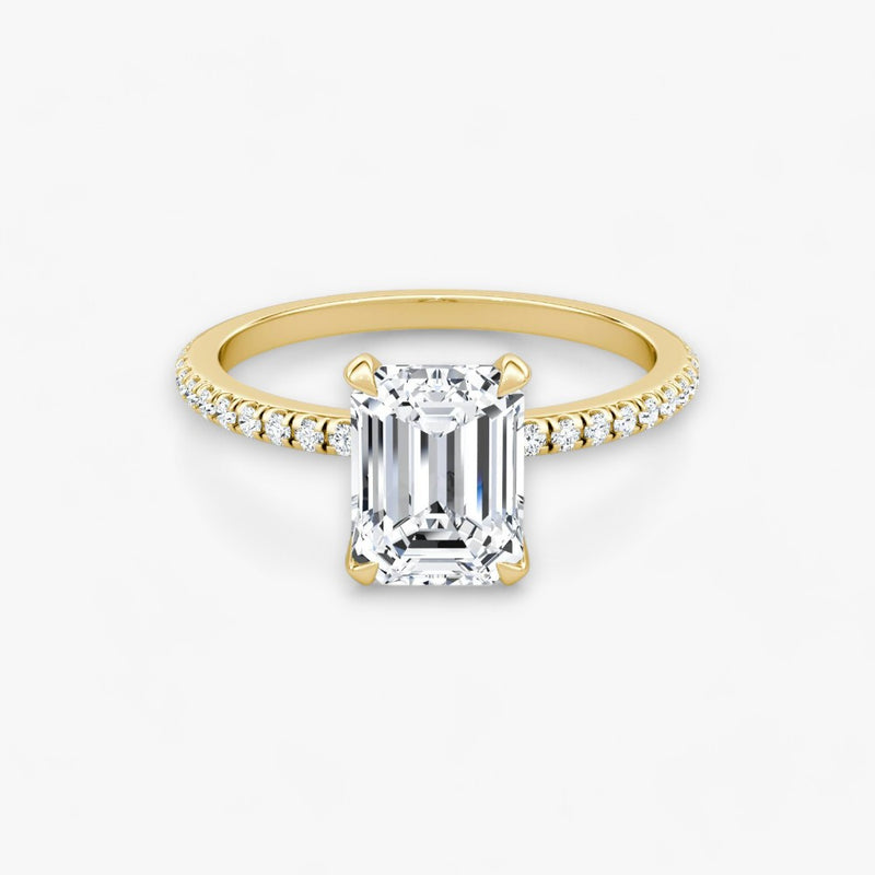 VITRA (Emerald Yellow Gold with Pave LABGROWN)