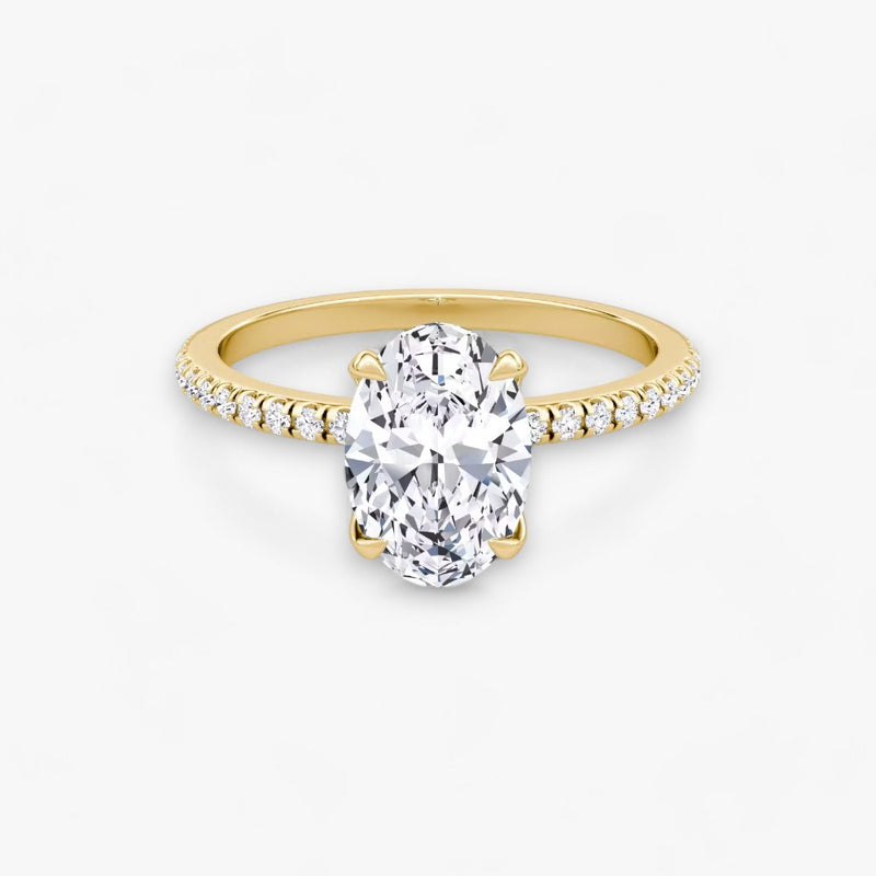 VITRA (Oval Yellow Gold with Pave LABGROWN)