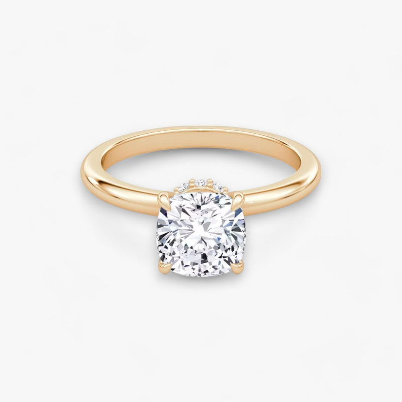 JOIE (Cushion natürlicher Diamant Rosegold ohne Pave)