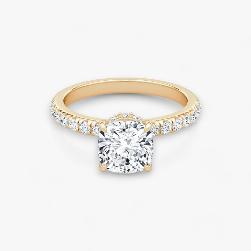 JOIE (Cushion natürlicher Diamant Rosegold mit Pave)