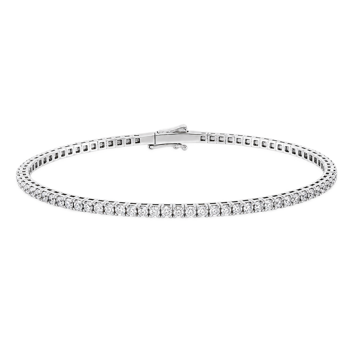 Armreif Tennisarmband RIVIÈRE in Weißgold – Produktansicht | NÓIR Diamonds