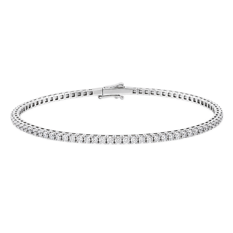 Armreif Tennisarmband RIVIÈRE in Weißgold – Produktansicht | NÓIR Diamonds