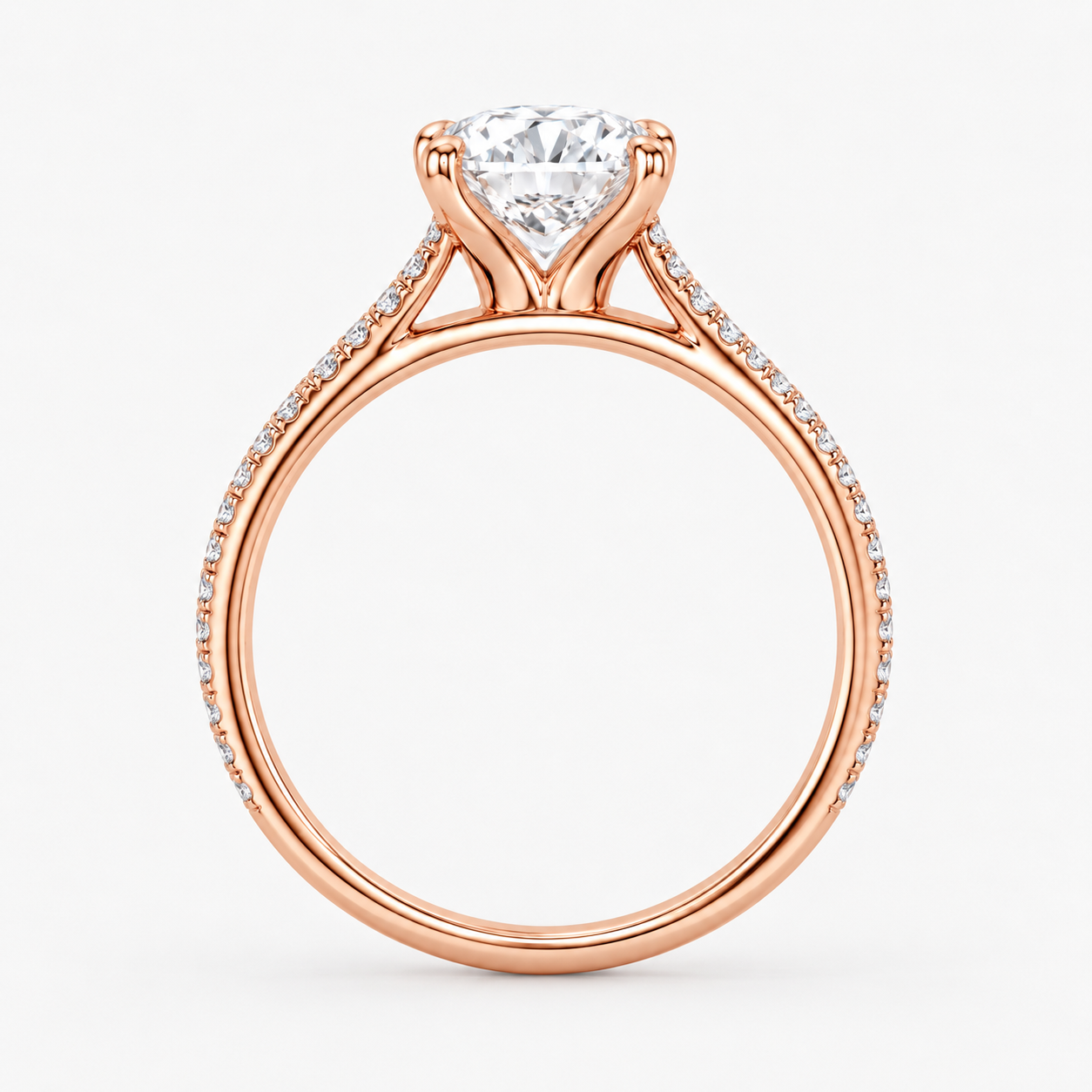 ÉCLAT (Rund Rosegold mit Pave LABGROWN)
