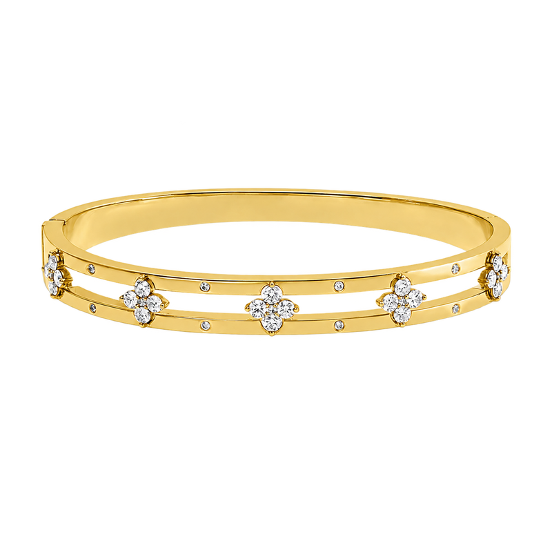 Armreif PÉTALE in Gelbgold – Produktansicht | NÓIR Diamonds