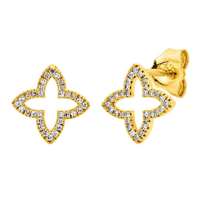 Ohrstecker ÉTOILE in Gelbgold – Produktansicht | NÓIR Diamonds