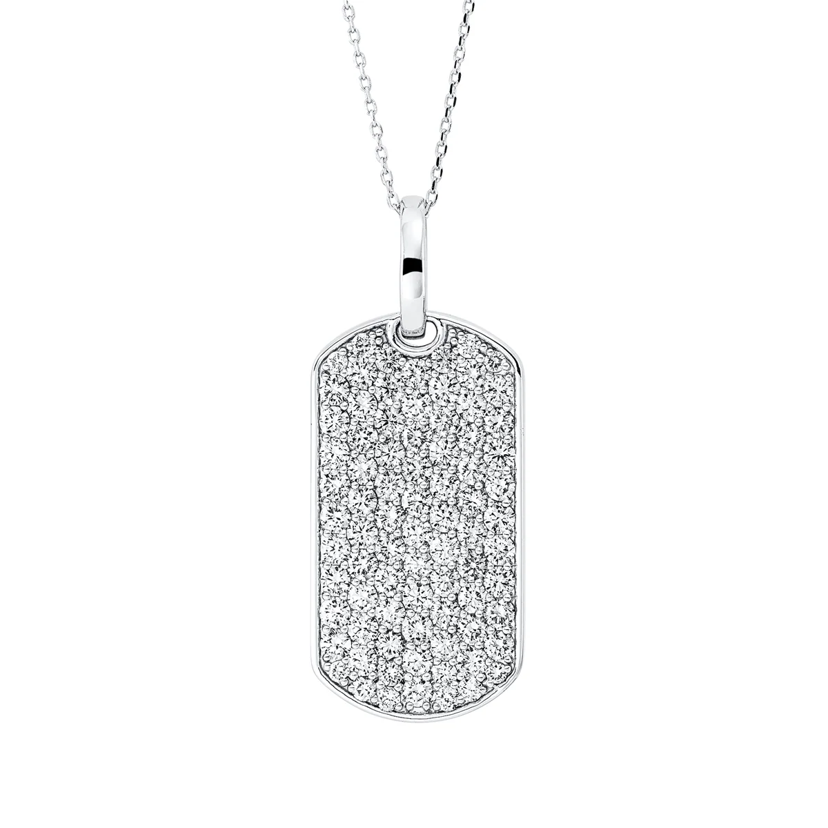 Pavé Collier Weissgold - 4M612