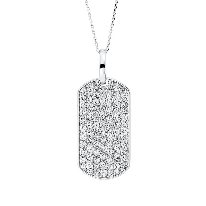 Pavé Collier Weissgold - 4M612