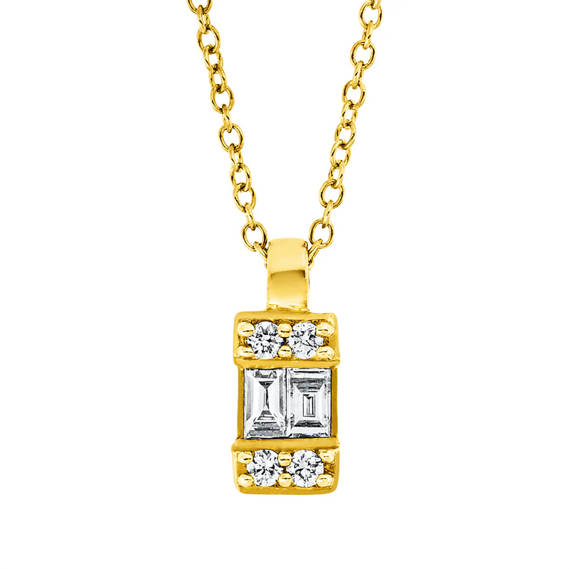 Baguette Illusion Collier Gelbgold - 4N576