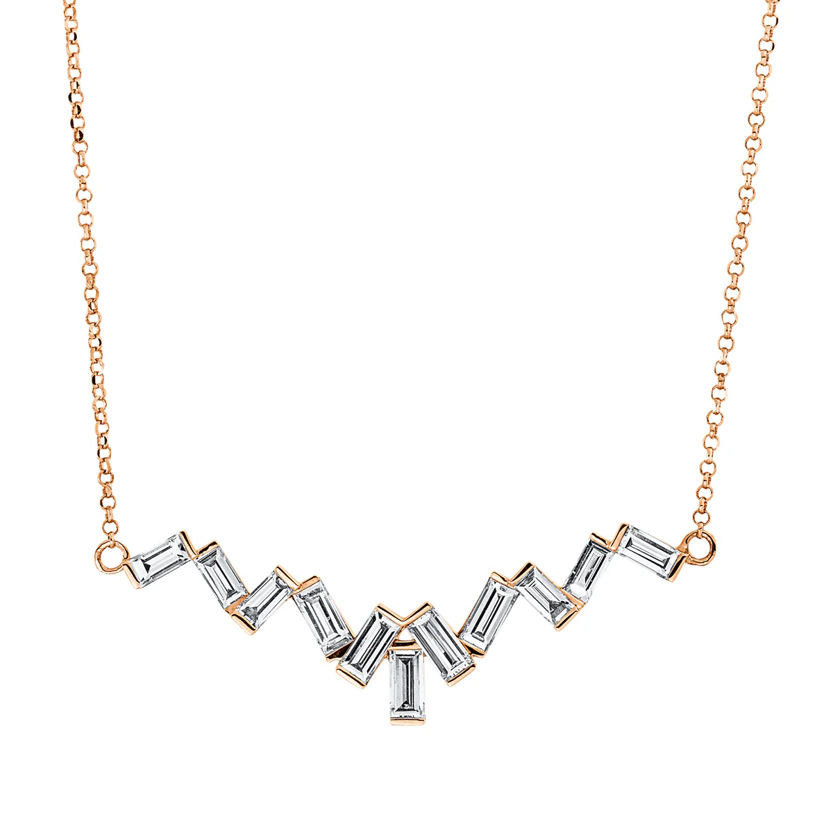 Baguette Collier Rotgold - 4N588
