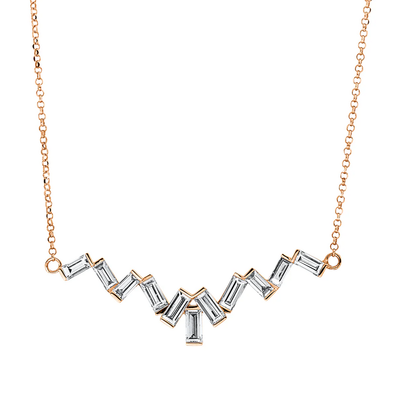 Baguette Collier Rotgold - 4N588
