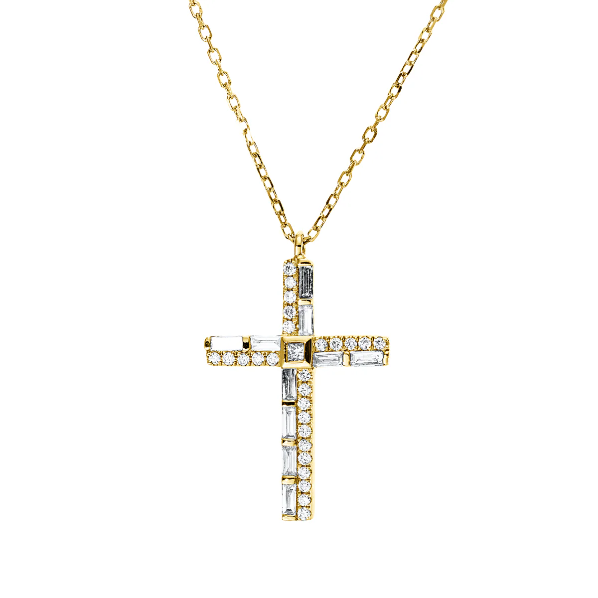 Kreuz Collier Gelbgold - 4P441